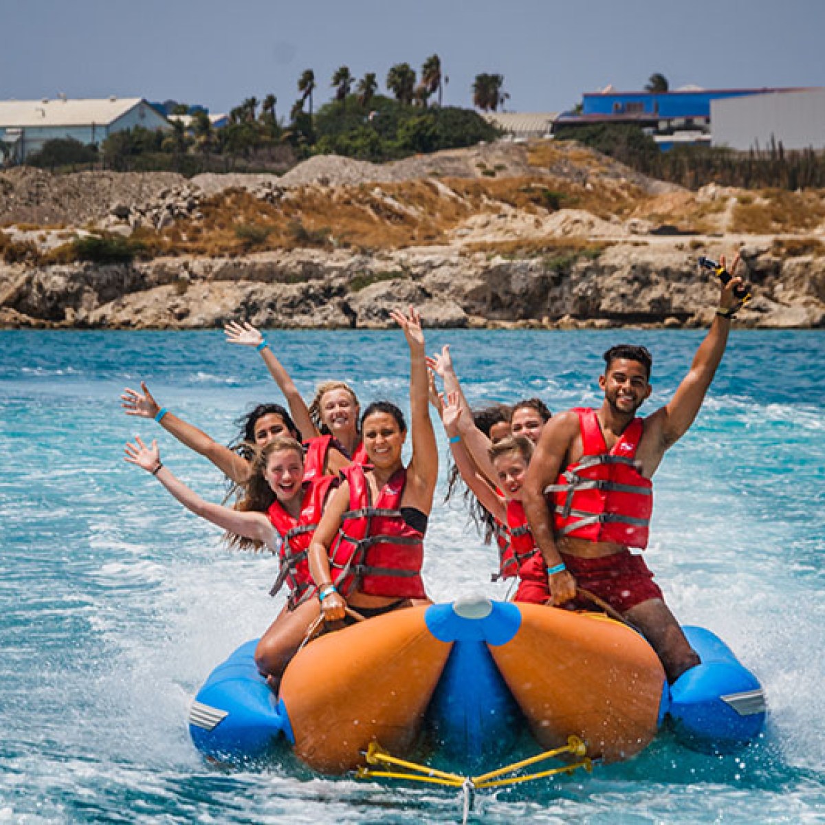 Banana boat at De Palm Island